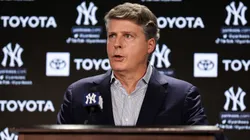 : Yankees principal owner Hal Steinbrenner speaks during a press conference at Yankee Stadium on December 21, 2022 in Bronx, New York.