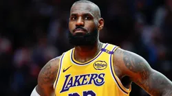 LeBron James #23 of the Los Angeles Lakers