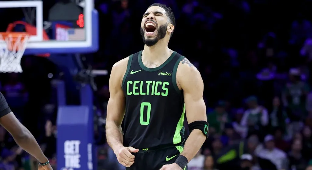 Jayson Tatum playing for Boston Celtics