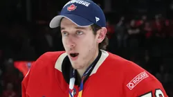 Jordan Binnington, the goalie of the Team Canada