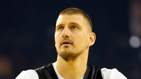 Nikola Jokic #15 of the Denver Nuggets and Chuck's Global Stars warms up during 2025 NBA All-Star