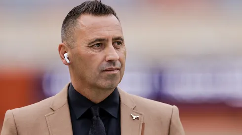 Head coach Steve Sarkisian of the Texas Longhorns arrives to the stadium before the game against the Louisiana Monroe Warhawks at Darrell K Royal-Texas Memorial Stadium on September 03, 2022 in Austin, Texas.
