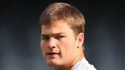 Drake Maye #10 of the New England Patriots warms up prior to the game against the Chicago Bears at Soldier Field on November 10, 2024 in Chicago, Illinois.