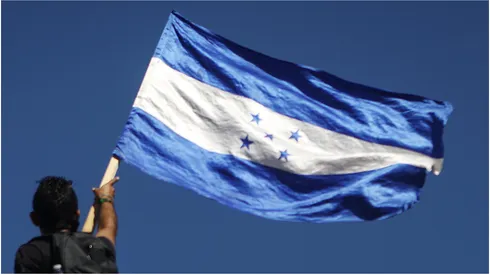 Fan with Honduran flag