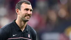 Former Indianapolis Colts player Andrew Luck is seen during the 2022 CFP National Championship Game between the Alabama Crimson Tide and Georgia Bulldogs at Lucas Oil Stadium on January 10, 2022 in Indianapolis, Indiana.
