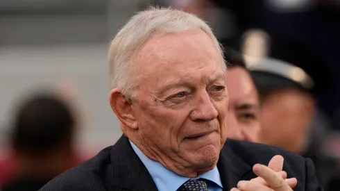 Dallas Cowboys owner Jerry Jones is seen on the field prior to a game against the San Francisco 49ers at Levi's Stadium on October 27, 2024 in Santa Clara, California.