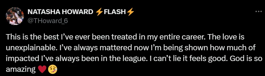 Natasha Howard’s post