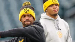 Russell Wilson and Justin Fields, teammates on the Pittsburgh Steelers