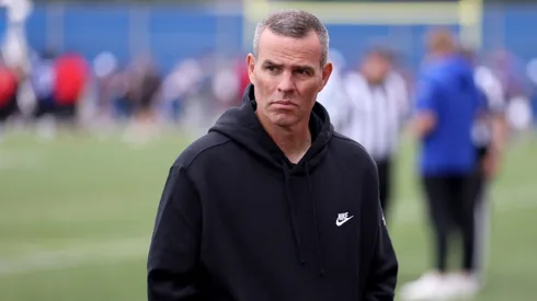 General Manager Brandon Beane of the Buffalo Bills walks off the field after Buffalo Bills mandatory mini camp on June 11, 2024 in Orchard Park, New York.
