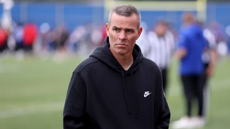 General Manager Brandon Beane of the Buffalo Bills walks off the field after Buffalo Bills mandatory mini camp on June 11, 2024 in Orchard Park, New York.