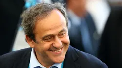 Michel Platini looks on prior to the 2014 FIFA World Cup Brazil Final match between Germany and Argentina.