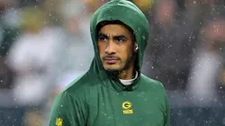 Jordan Love #10 of the Green Bay Packers participates in warmups prior to a game against the Kansas City Chiefs at Lambeau Field on December 03, 2023 in Green Bay, Wisconsin. The Packers defeated the Chiefs 27-19.