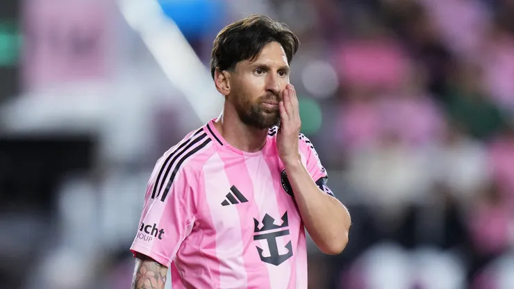 Lionel Messi of Inter Miami ooks on during the MLS match vs New York City FC