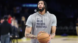 Anthony Davis #3 of the Dallas Mavericks warms up prior to a game against the Los Angeles Lakers at Crypto.com Arena on February 25, 2025 in Los Angeles, California.