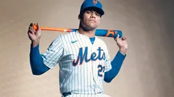 Juan Soto #22 of the New York Mets poses for a portrait at Clover Park on February 20, 2025 in Port St. Lucie, Florida.