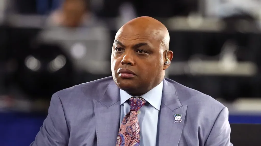 CBS commentator Charles Barkley looks on during the 2019 NCAA Final Four semifinal between the Auburn Tigers and the Virginia Cavaliers at U.S. Bank Stadium on April 6, 2019 in Minneapolis, Minnesota.