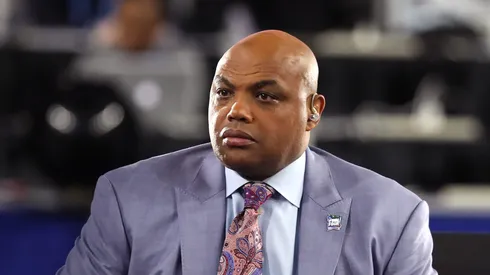 CBS commentator Charles Barkley looks on during the 2019 NCAA Final Four semifinal between the Auburn Tigers and the Virginia Cavaliers at U.S. Bank Stadium on April 6, 2019 in Minneapolis, Minnesota.