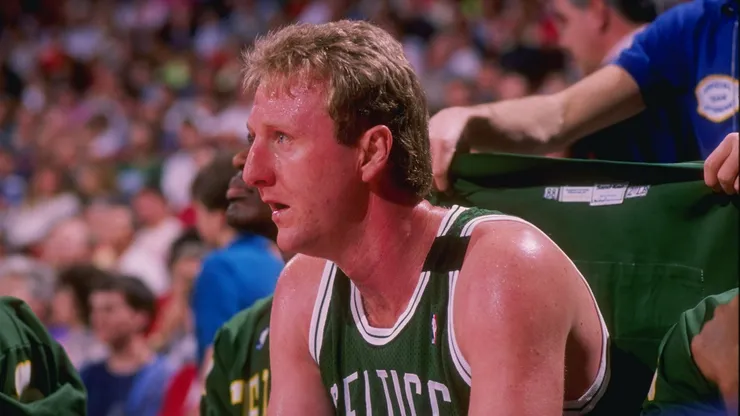 Forward Larry Bird of the Boston Celtics