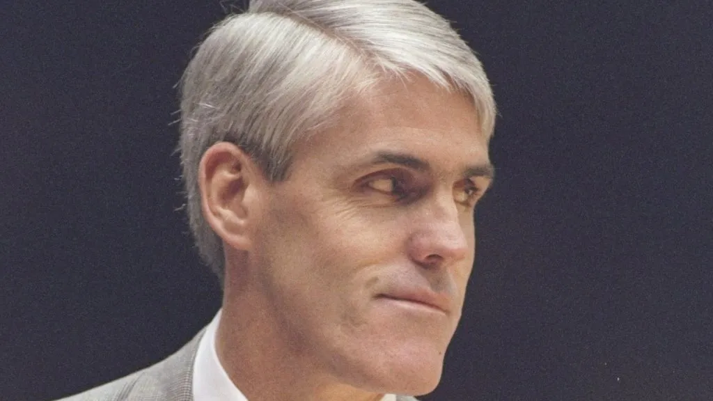 Head coach Brian Winters of the Vancouver Grizzlies looks on during a game against the Los Angeles Lakers