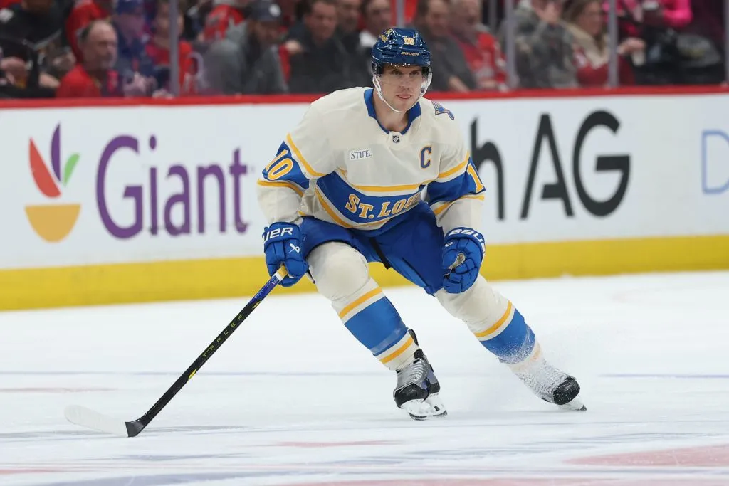 Brayden Schenn #10 of the St. Louis Blues