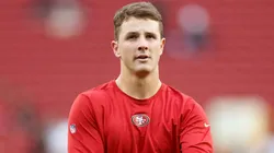 Brock Purdy #13 of the San Francisco 49ers warms up before the NFC Divisional Playoffs against the Green Bay Packers at Levi's Stadium on January 20, 2024 in Santa Clara, California.