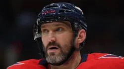 Alex Ovechkin #8 of the Washington Capitals skates against the Florida Panthers at Capital One Arena on February 04, 2025 in Washington, DC.