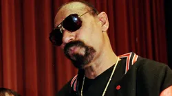 Former Los Angeles Laker Wilt Chamberlain addresses the media at a press conference before the NBA All-Star Game at the Renaissance Hotel in Cleveland, Ohio.