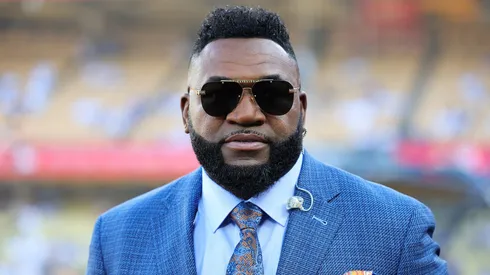 David Ortiz looks on during batting practice ahead of Game One of the 2024 World Series at Dodger Stadium on October 25, 2024 in Los Angeles, California.