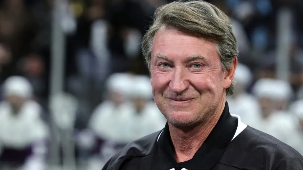 Co-owner Wayne Gretzky of the Las Vegas Desert Dogs is introduced before the Desert Dogs’ inaugural regular-season home opener in 2022. (Source: Ethan Miller/Getty Images for National Lacrosse League)