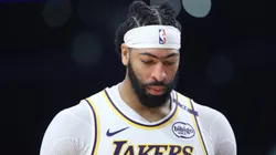 Anthony Davis #3 of the Los Angeles Lakers looks on during the second half of a game against the Sacramento Kings at Crypto.com Arena.