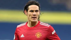 Edinson Cavani of Manchester United looks on during the Premier League match between West Bromwich Albion and Manchester United.