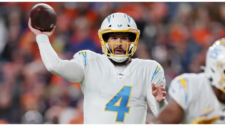 Chase Daniel #4 of the Los Angeles Chargers attempts a pass during the fourth quarter against the Denver Broncos at Empower Field At Mile High on January 08, 2023 in Denver, Colorado.