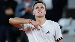 Jakub Mensik during their Men's Singles Quarter Final match on Day Ten of the 2026 French Open