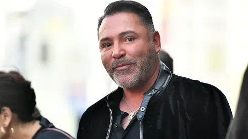 Oscar De La Hoya attends a ceremony honoring Mario Lopez With A Star On The Hollywood Walk Of Fame on October 10, 2024 in Hollywood, California.