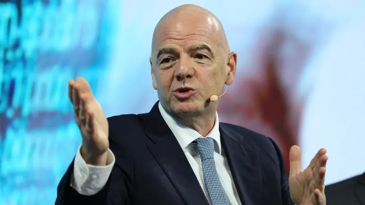 Gianni Infantino, President, FIFA makes remarks during the second day of the FII PRIORITY Summit.