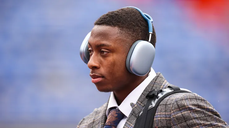 DJ Lagway #2 of the Florida Gators looks on before the start of a game against the Samford Bulldogs at Ben Hill Griffin Stadium on September 07, 2024 in Gainesville, Florida.
