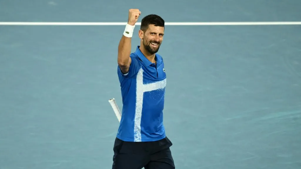 Novak Djokovic during the 2025 Australian Open (Hannah Peters/Getty Images)