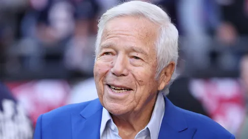 New England Patriots team owner, Robert Kraft walks the field prior to game against the Arizona Cardinals at State Farm Stadium on December 15, 2024.