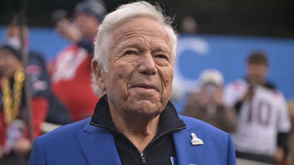 New England Patriots team owner Robert Kraft looks on before the game against the Chicago Bears at Soldier Field on November 10, 2024. (Source: Quinn Harris/Getty Images)