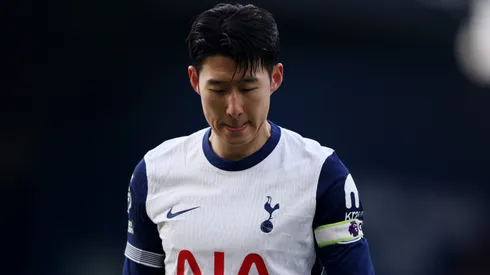Son Heung-Min of Tottenham Hotspur looks on during a match against Ipswich Town FC on February 22, 2025.