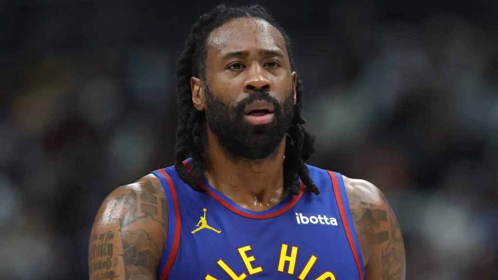 DeAndre Jordan of the Denver Nuggets plays the Los Angeles Clippers on January 08, 2025 in Denver, Colorado.