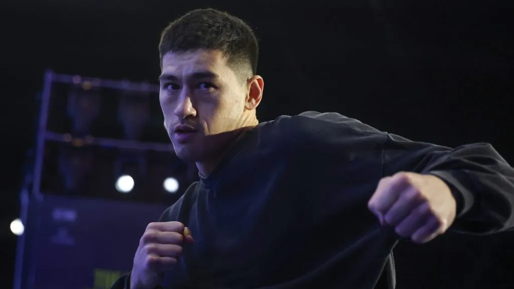 Dmitry Bivol trains, ahead of his Undisputed Light Heavyweight Title Fight against Artur Beterbiev during media workouts as part of Beterbiev v Bivol 2: The Last Crescendo at Boulevard City on February 19, 2025 in Riyadh, Saudi Arabia. (Photo by Richard Pelham/Getty Images)