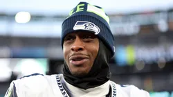 Geno Smith #7 of the Seattle Seahawks looks on after the Seahawks defeated the New York Jets, 26-21, at MetLife Stadium on December 01, 2024 in East Rutherford, New Jersey.