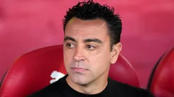 Xavi, Head Coach of FC Barcelona, looks on prior to the LaLiga EA Sports match between Girona FC and FC Barcelona.