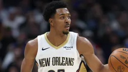 Trey Murphy III #25 of the New Orleans Pelicans plays the Denver Nuggets in the third quarter at Ball Arena on February 03, 2025 in Denver, Colorado.