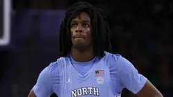 Ian Jackson #11 of the North Carolina Tar Heels looks on against the Notre Dame Fighting Irish during the second half at Purcell Pavilion at the Joyce Center on January 04, 2025 in South Bend, Indiana.