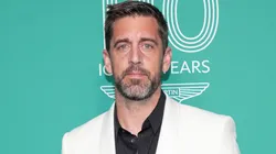 Aaron Rodgers attends the grand opening of Q New York, Aston Martin’s first ultra-luxury flagship on June 13, 2023 in New York City. The launch event also saw the North American debut of the DB12, the world’s first super tourer.