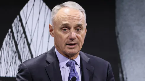 Rob Manfred, Commissioner, Major League Baseball speaks onstage during the Growing the Game panel, at the Fortune Global Forum on November 11, 2024 in New York City.