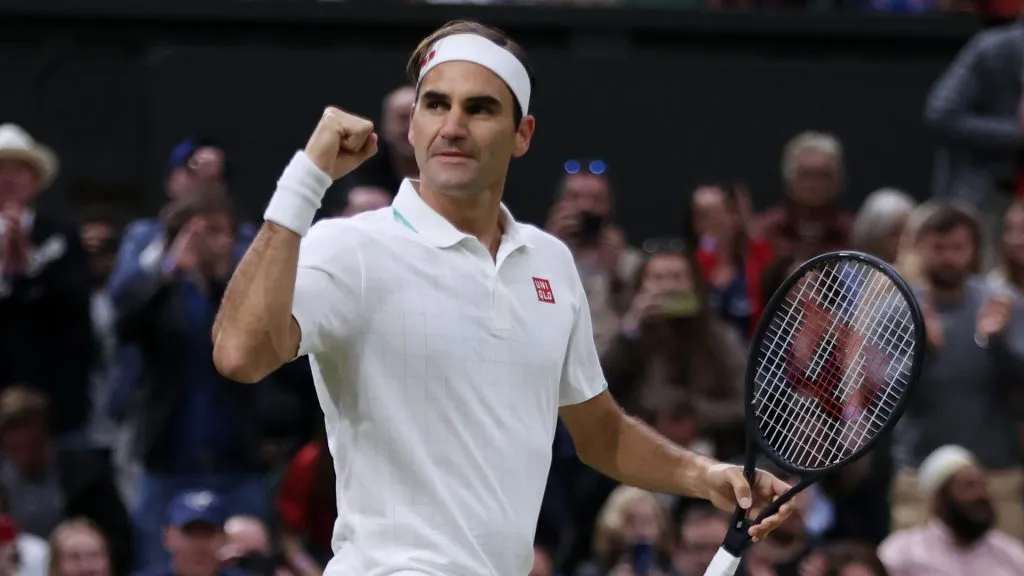 Roger Federer during the 2021 Wimbledon Championships (Clive Brunskill/Getty Images)
