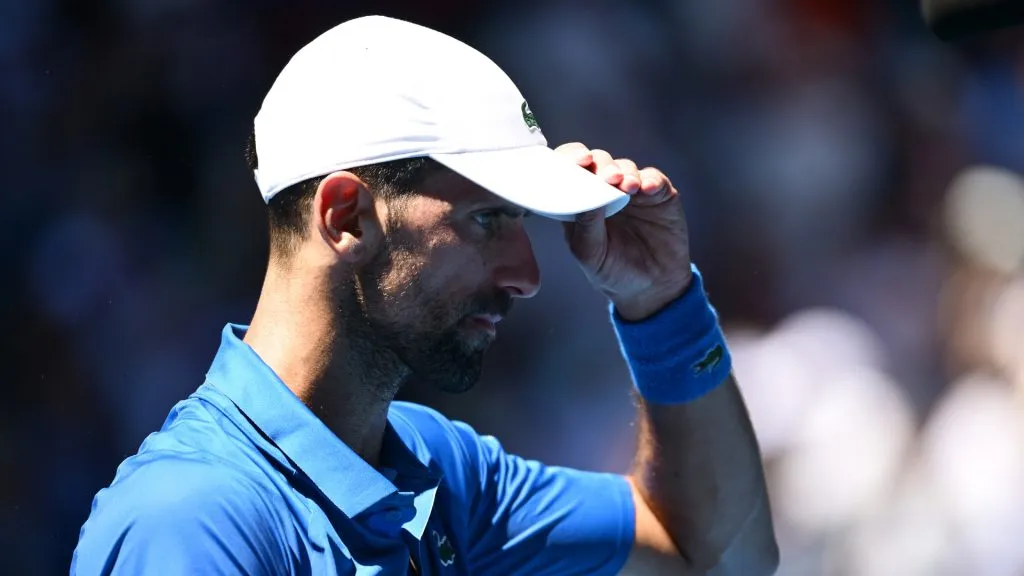 Novak Djokovic during the 2025 Australian Open (Hannah Peters/Getty Images)